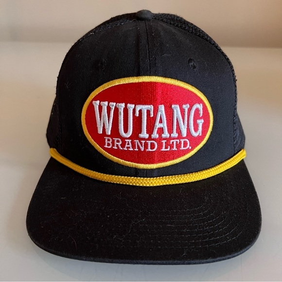 wu-tang Accessories - WU-TANG TRUCKER HAT | Black, red, & yellow mesh SnapBack hip hop trucker hat